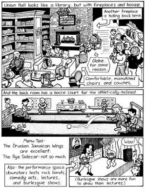 Our cartoonist likes Union Hall