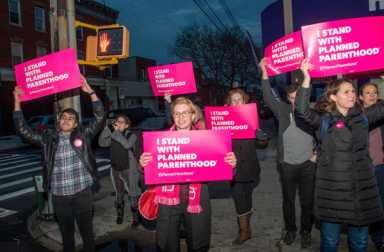 Planned Parenthood supporters take aim at Rep. Donovan