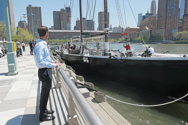 Floating restaurant sailing to Bridge Park’s Pier 6