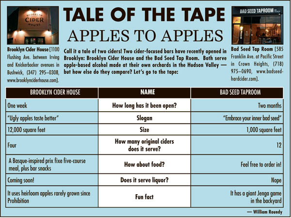 Apples to apples: Comparing Brooklyn’s two new cider bars