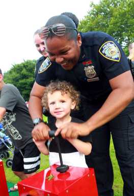 Good, clean fun: Police party with locals on annual Night Out Against Crime