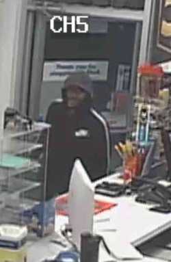 Cops hunting suspect in armed-robbery spree