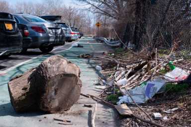 Marine Parkers cry foul over trash-filled bike lanes