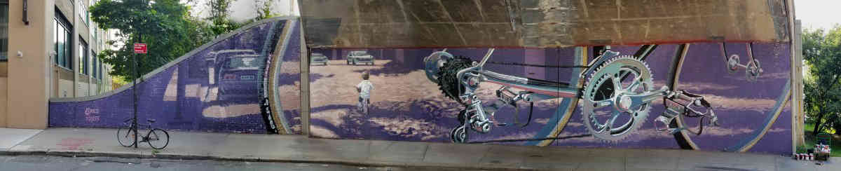 Wall of sound: Twin murals celebrate music and bicycling