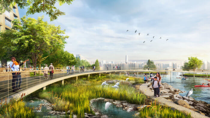Rendering of tide pools at River Ring