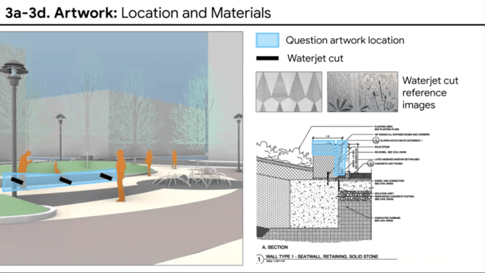a rendering of proposed artwork at abolitionist place