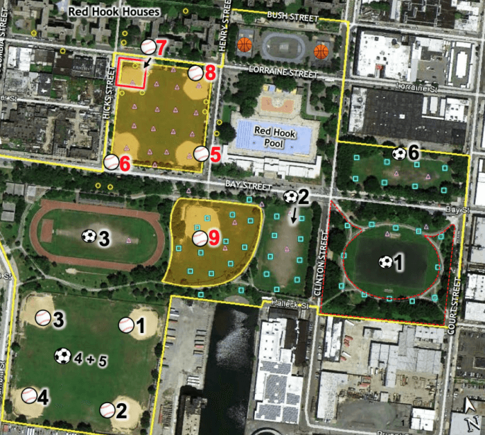 map of contaminated ball fields