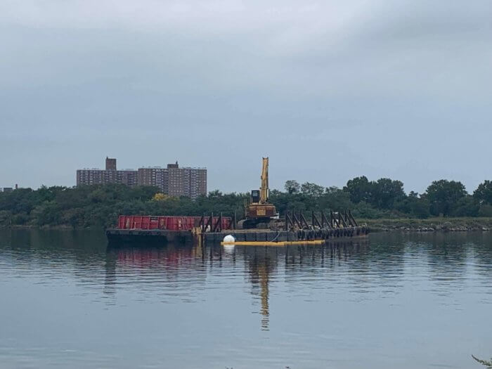 dredging equipment at coney island creek