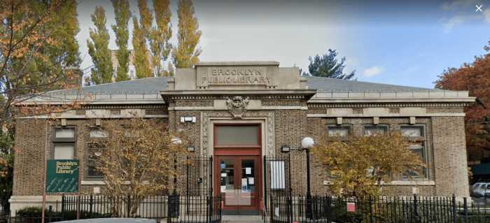 exterior of brooklyn public library walt whitman library in fort greene