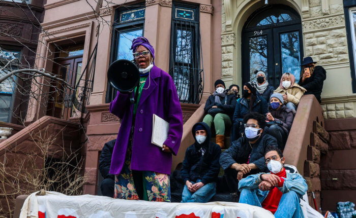 people protest evictions