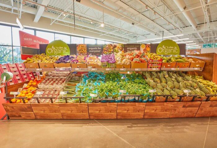 picture of produce shelf in a lidl supermarket
