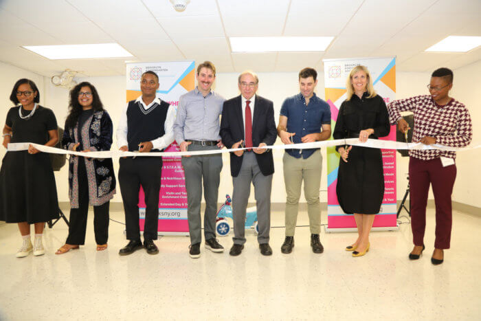 elected officials at brooklyn kindergarten society sensory gym