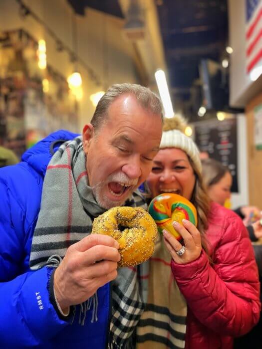 Sampling some of New York's finest bagels
