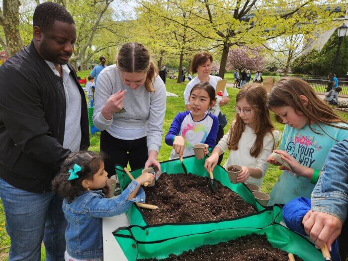 Some good samaritans worked together to beautify Cannonball Park at Shore Parkway 101st Street.