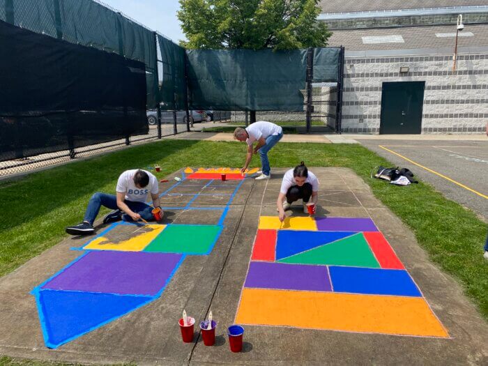 Residents of the Crown Heights treatment facility will soon enjoy the new equipment and colorful play area. 