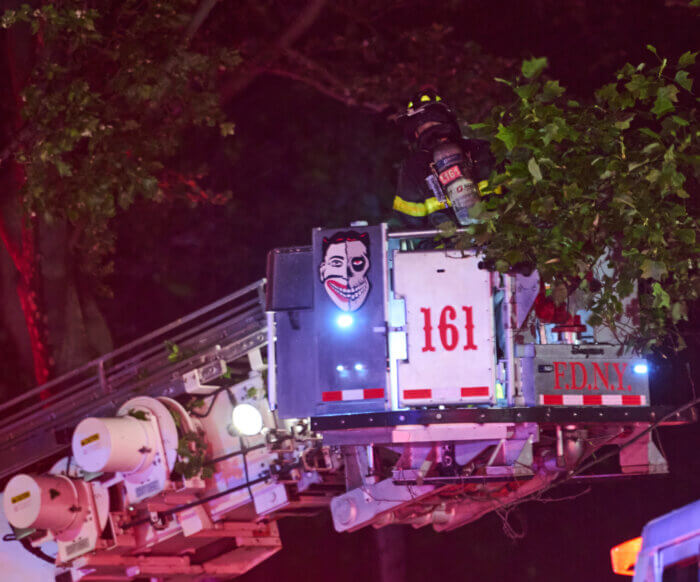 firefighters at gravesend NYCHA fire