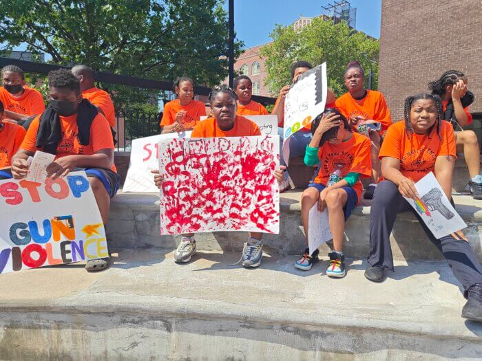 gun violence prevention march in bedstuy
