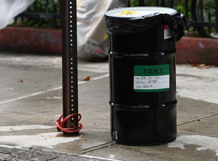lithium-ion battery in barrel