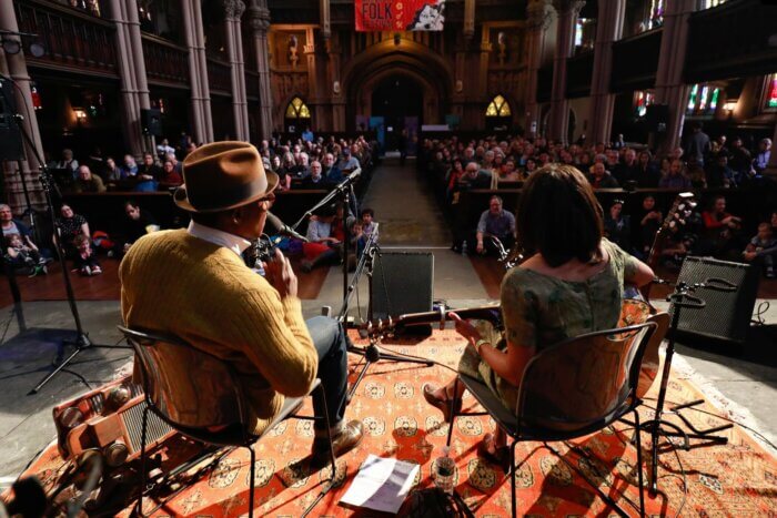 Brooklyn folk festival at the church