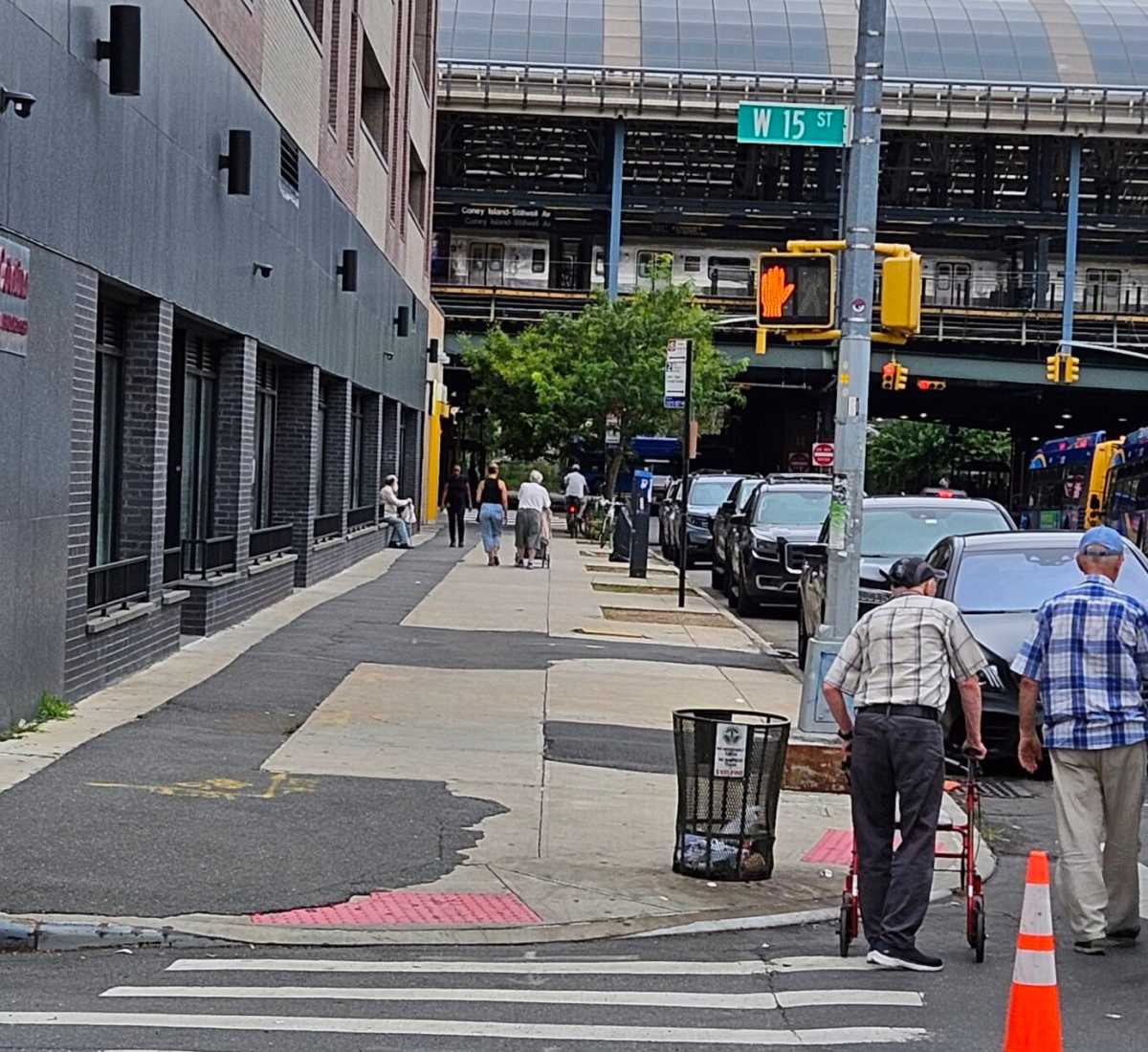 Some sidewalks in Coney Island have been left with uneven tar and gaps since Dec. 2018.