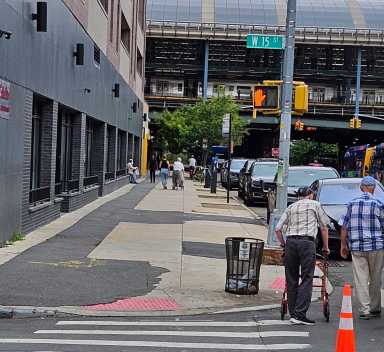 Some sidewalks in Coney Island have been left with uneven tar and gaps since Dec. 2018.