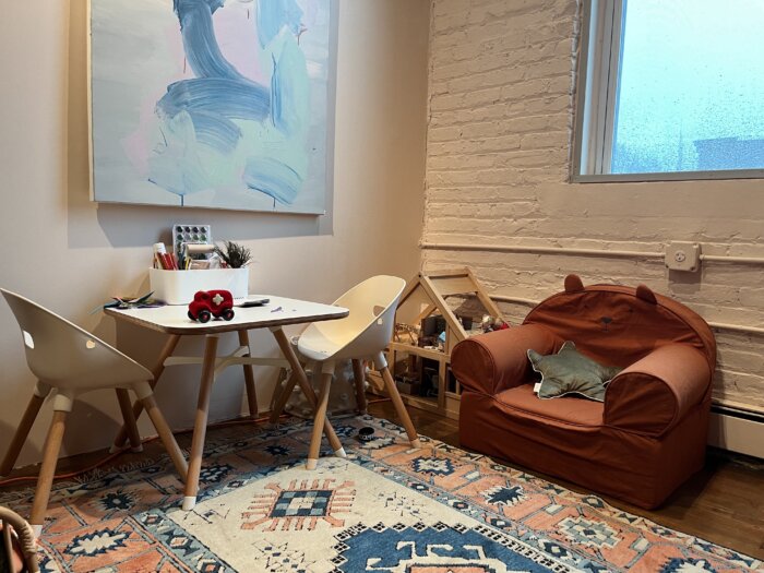 play space for child at 135 Kent Ave. 
