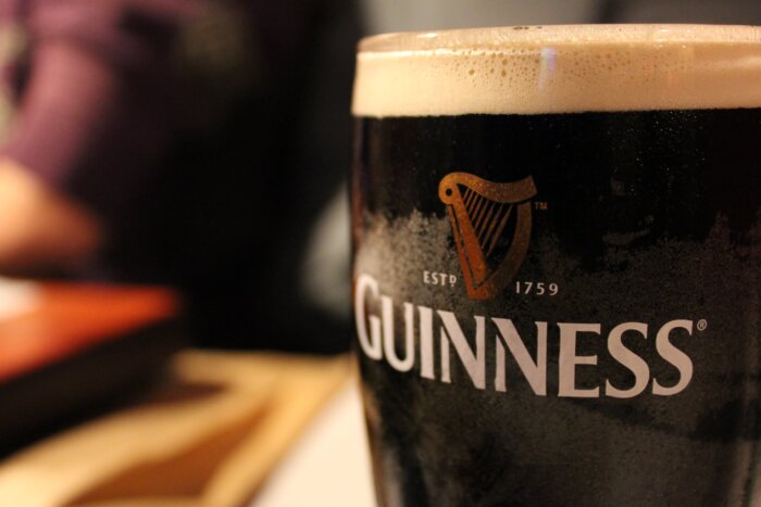 close up pint of guiness
