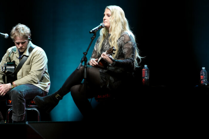 meghan trainor on stage at leading ladies concert