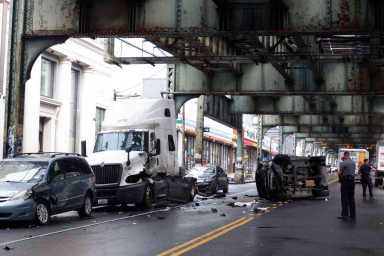 bushwick scene where cyclist was hit