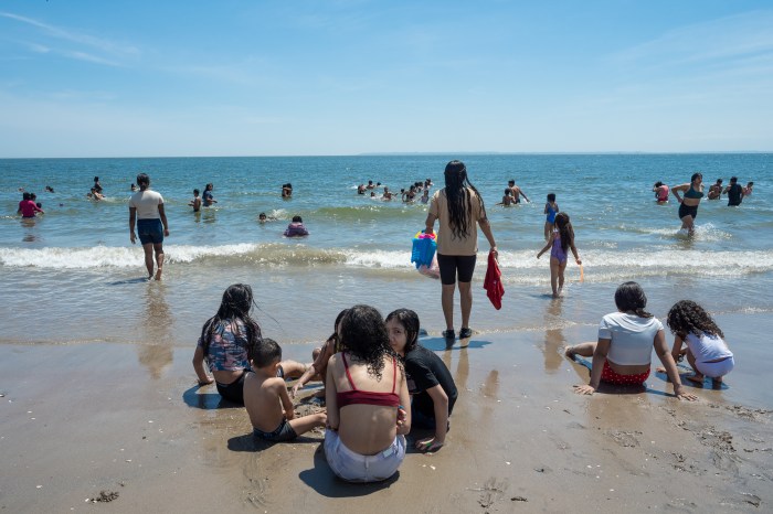 coney island beachgoers