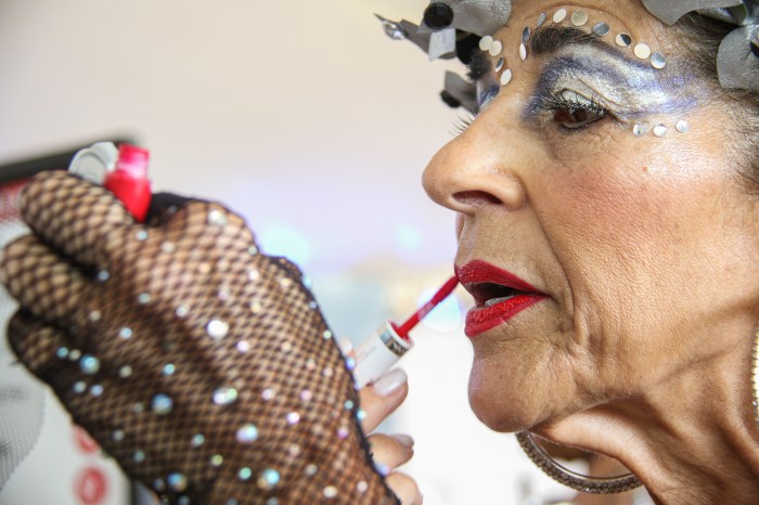 Mermaid getting ready for parade