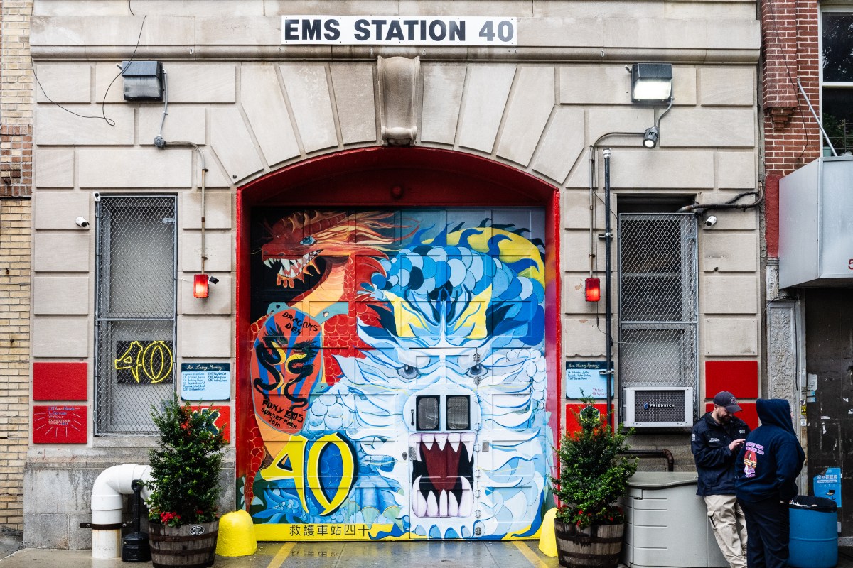 EMS Station 40 in Sunset Park unveiled its new mural honoring EMS workers lost in the line of duty and the community.