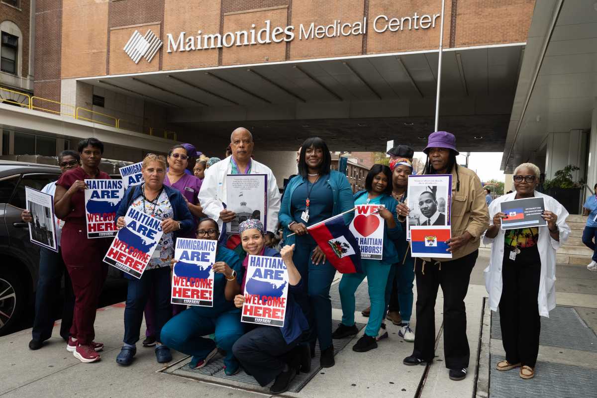NY: 1199SEIU United Healthcare Workers show support for Haitian Community