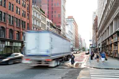 delivery truck nyc microhub