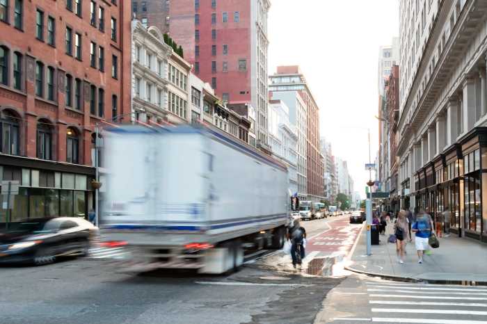 delivery truck nyc microhub