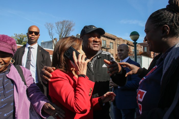 Another excited local called her mom so she too could chat with the city official.