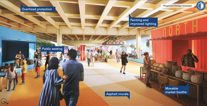 proposed flea market under BQE