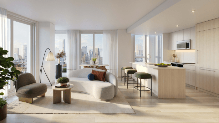 living room in affordable housing