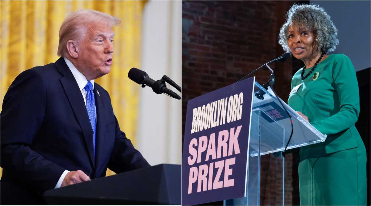 trump and nonprofit leader side by side funding freeze