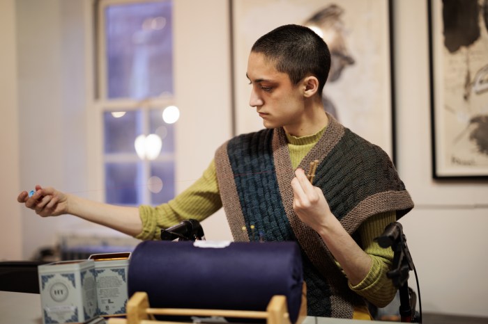 brooklyn lace guild person with thread