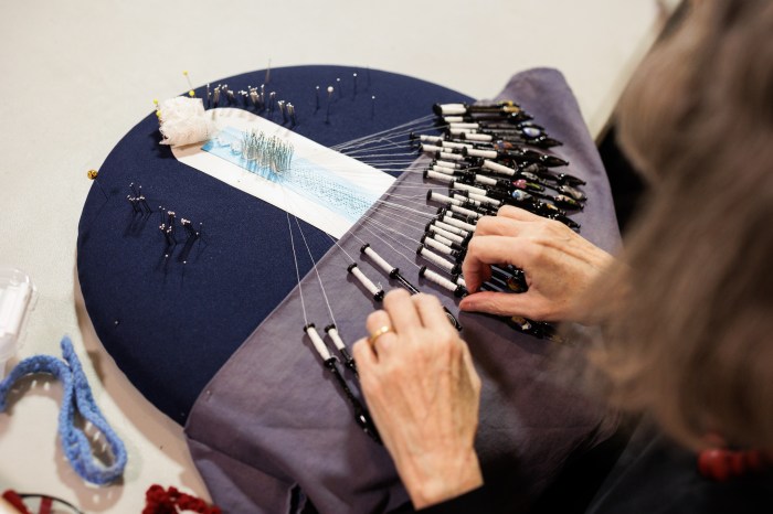 woman working at brooklyn lace guild