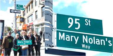 mary nolan street sign in bay ridge